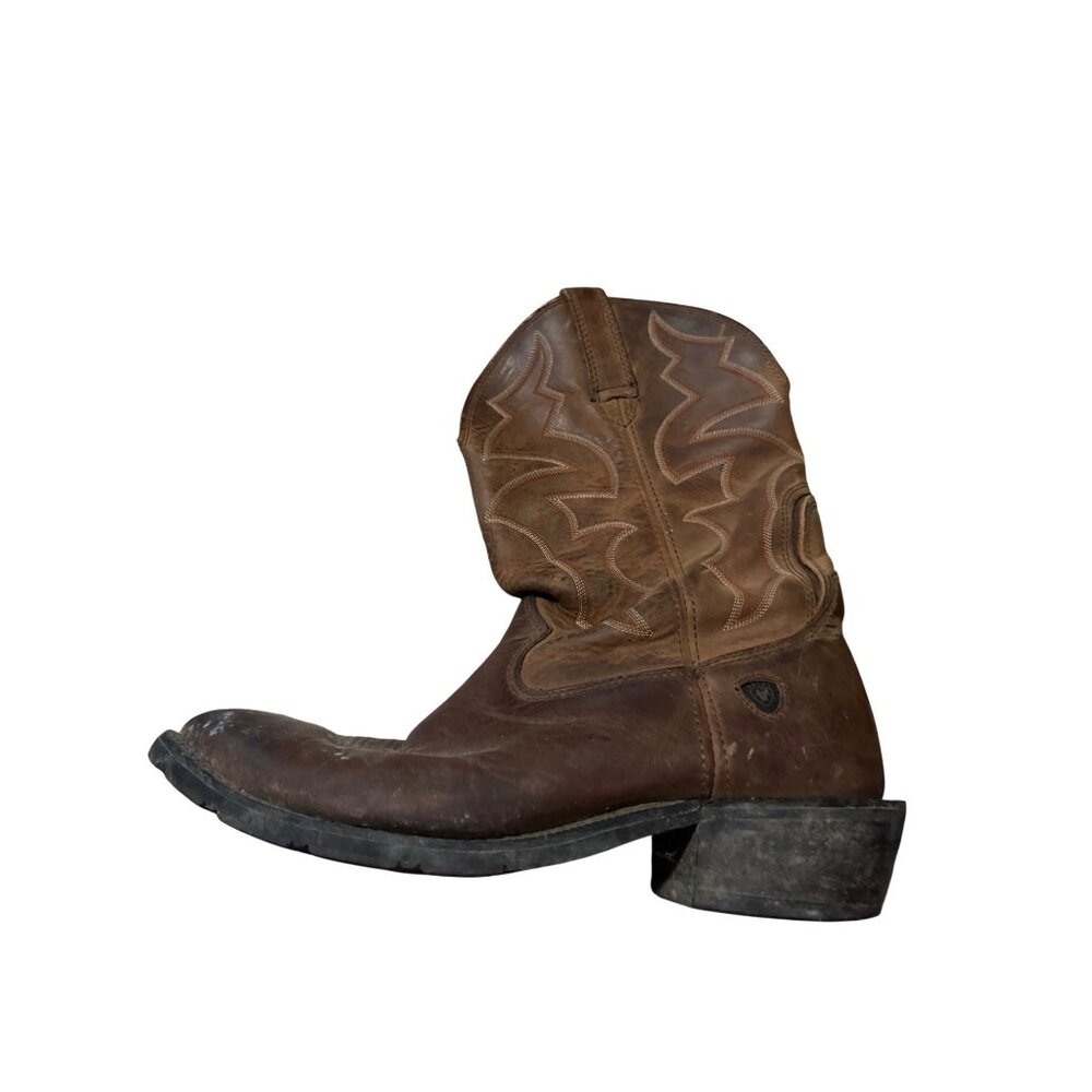 Ariat Heritage Western Cowboy Work Wear Rancher Brown Leather Boots Size 13 - Picture 2 of 9